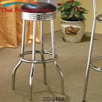 Cleveland Chrome Plated Soda Fountain Bar Stool by Coaster Furniture 