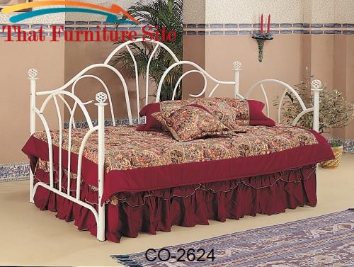 Vine Twin Metal High Back Daybed with Filligree Knobs by Coaster Furni