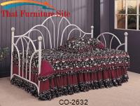 Daybeds Traditional Twin Daybed with Metal Fan Back by Coaster Furniture 