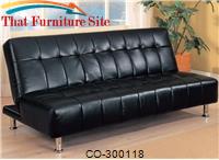 Sofa Beds Faux Leather Armless Convertible Sofa Bed by Coaster Furniture 