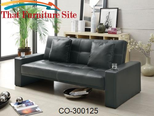 Sofa Beds Futon Styled Sofa Sleeper with Casual Furniture Style by Coa