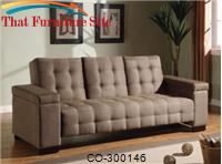 Microfiber Tan Sofa Bed by Coaster Furniture 