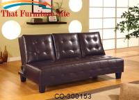 Sofa Beds Armless Convertible Sofa Bed with Drop Down Console by Coaster Furniture 