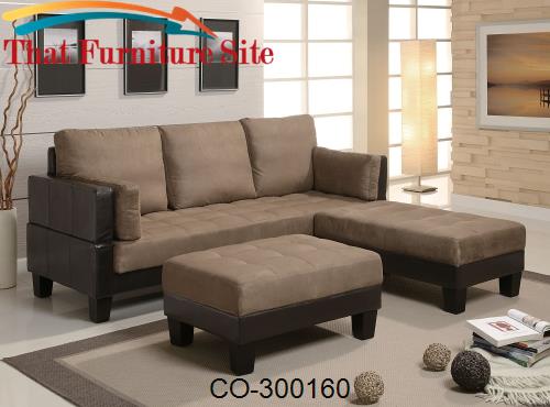 Fulton Contemporary Sofa Bed Group with 2 Ottomans by Coaster Furnitur