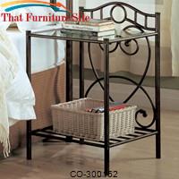 Beckley Transitional Iron Nightstand with Shelf by Coaster Furniture 