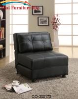 Accent Seating Contemporary Armless Lounge Chair/Sofa Bed by Coaster Furniture 