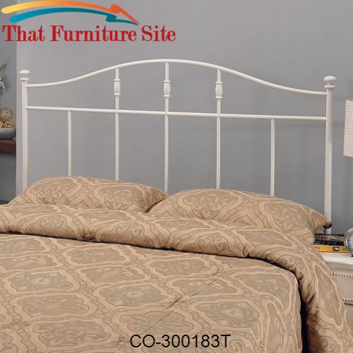 Iron Beds and Headboards Twin Cottage White Metal Headboard by Coaster