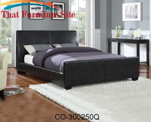 Upholstered Beds Contemporary Queen Upholstered Bed by Coaster Furnitu