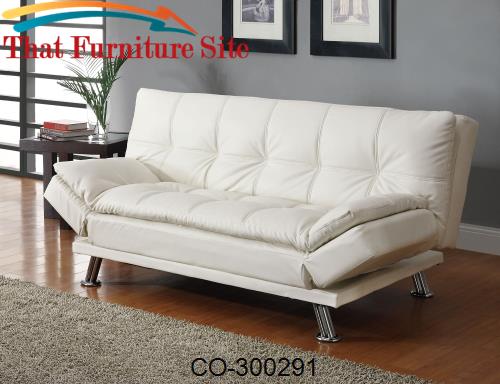 Sofa Beds Contemporary Styled Futon Sleeper Sofa with Casual Seam Stit