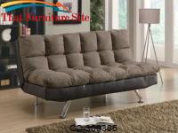 Sofa Bed Black Durable  Leather-Like Vinyl by Coaster Furniture 