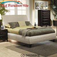 Phoenix King Contemporary Upholstered Bed by Coaster Furniture 