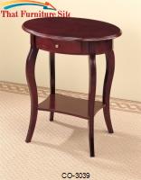 Accent Tables Traditional Oval End Table by Coaster Furniture 