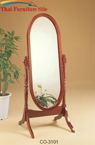 Accent Mirrors Cheval Oval Mirror by Coaster Furniture  | Austin