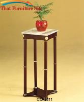 Accent Stands White Marble Top Square Plant Stand by Coaster Furniture 