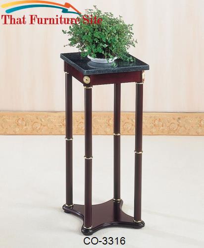 Accent Stands Green Marble Top Plant Stand by Coaster Furniture  | Aus