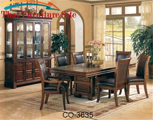 Westminster Double Pedestal Dining Table by Coaster Furniture  | Austi