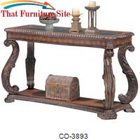 Doyle Traditional Sofa Table with Glass Inlay Top by Coaster Furniture 
