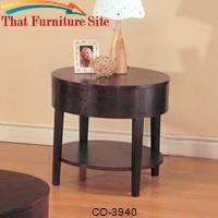 Gough Round End Table with Shelf by Coaster Furniture 