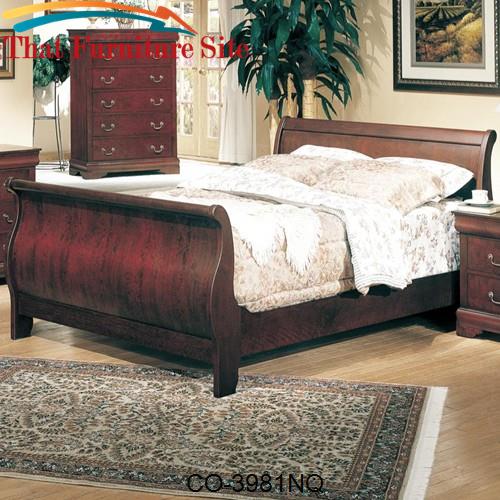 Louis Philippe - Cappuccino - Full Panel Bed Ornate Furniture