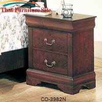 Louis Philippe Louis Philippe Style 2 Drawer Nightstand with Hidden Jewelry Storage by Coaster Furniture 