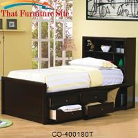 Phoenix Twin Bookcase Bed with Underbed Storage by Coaster Furniture 