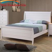 Selena Twin Sleigh Bed with Panel Detail by Coaster Furniture 
