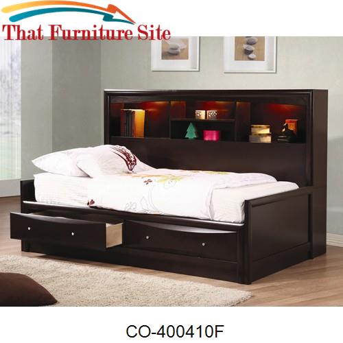 Bookcase Storage Drawers By Coaster, Hillary Bookcase Bedroom With Underbed Storage Drawers Warm Brown