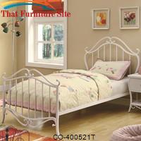 Bella Twin Youth Bed in White Metal by Coaster Furniture 