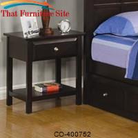 Jasper Night Stand with 1 Drawer and 1 Shelf by Coaster Furniture 