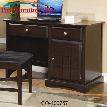 Jasper Single Pedestal Desk with Beveled Drawers by Coaster Furniture 