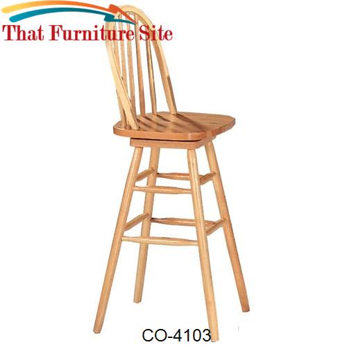 Woodlawn 29&quot; Swivel Windsor Bar Stool by Coaster Furniture  | Austin