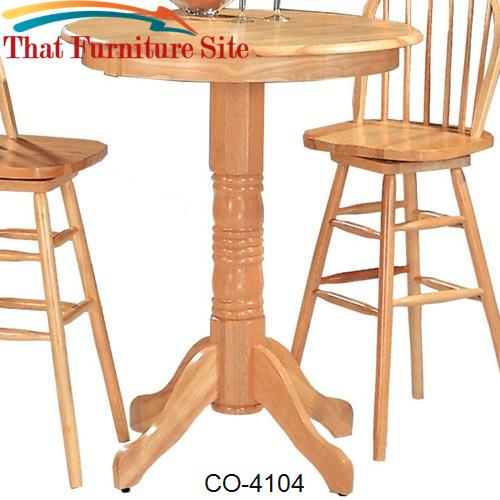 Woodlawn Round Pedestal Bar Table by Coaster Furniture  | Austin