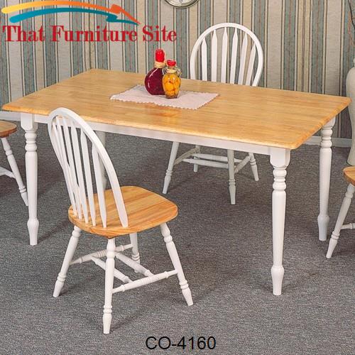 Damen Rectangle Leg Dining Table by Coaster Furniture  | Austin