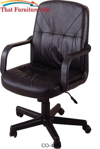 Office Chairs Casual Contemporary Leather Office Task Chair by Coaster