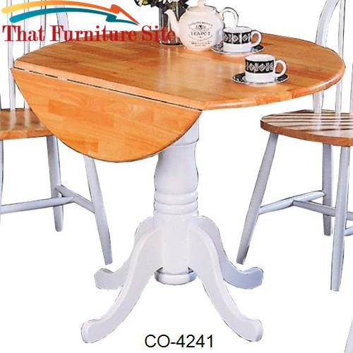 Damen Round Pedestal Drop Leaf Table by Coaster Furniture  | Austin