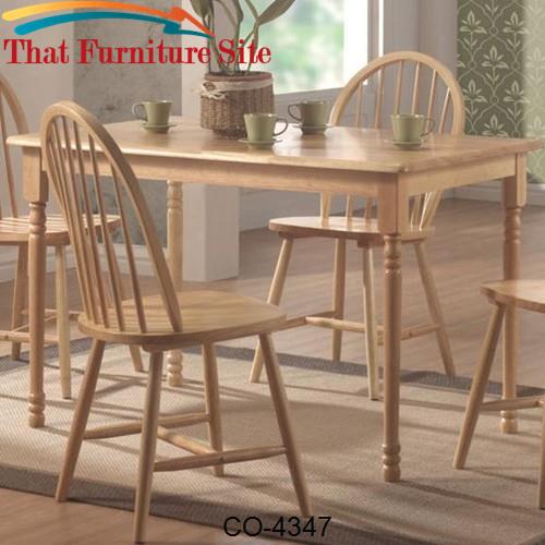 Damen Rectangle Leg Dining Table by Coaster Furniture  | Austin