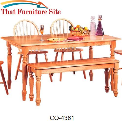Damen Rectangle Leg Dining Table by Coaster Furniture  | Austin