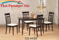 Andrews 5 Piece Dining Set with Upholstered Chairs by Coaster Furniture 