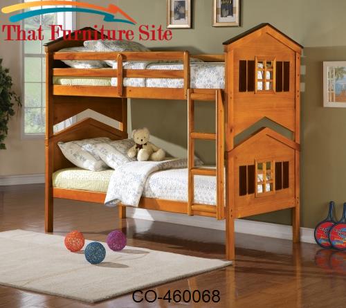 Jacob Twin Over Twin Bunk Bed by Coaster Furniture  | Austin