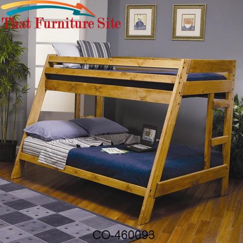 Wrangle Hill Twin Over Full Bunk Bed with Built-In Ladder by Coaster F
