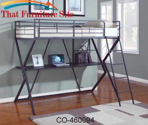 Bunks Workstation Twin Loft Bed by Coaster Furniture  | Austin