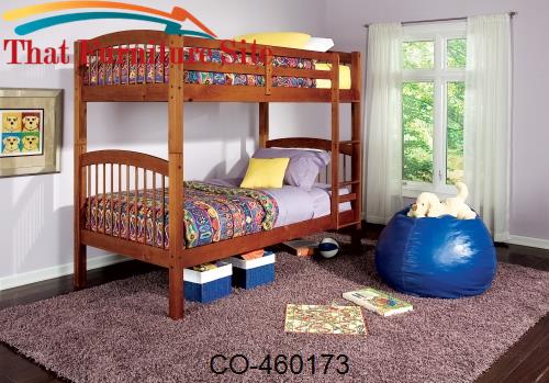 Bunks Twin Bunk Bed with Built-In Ladder by Coaster Furniture  | Austi