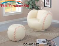 Kids Sports Chairs Large Kids Baseball Chair and Ottoman by Coaster Furniture 