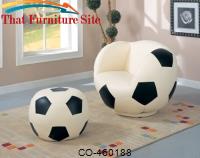 Kids Sports Chairs Large Kids Soccer Ball Chair and Ottoman by Coaster Furniture 