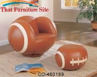 Kids Sports Chairs Large Kids Football Chair and Ottoman by Coaster Furniture 