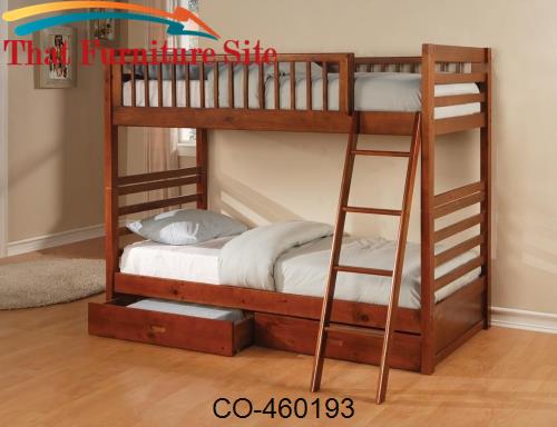 Ogletown Twin Bunk Bed with Under-Bed Storage by Coaster Furniture  | 