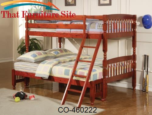 Coral Traditional Twin Over Full Bunk Bed by Coaster Furniture  | Aust
