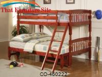 Coral Traditional Twin Over Full Bunk Bed by Coaster Furniture 