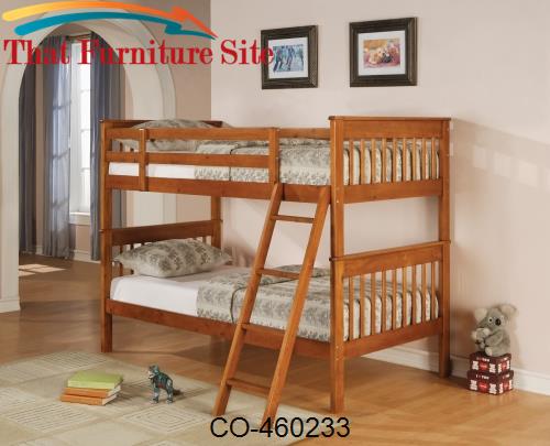 Bunks Twin Over Twin Bunk Bed by Coaster Furniture  | Austin