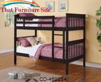 This Twin Over Twin Bunk Bed Will Make A Practical Addition To Your Home. Full Length Guard Rails Offer Safety, While The Coordinating Ladder Will Conveniently Lead You To The Top Twin Bunk. Clean Lin by Coaster Furniture 